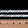 AB Color Plated Transparent Glass Beads Strands GLAA-G127-01-02J-2