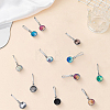 12Pcs 12 Colors Mermaid Scale Alloy Resin Zipper Pulls Charms FIND-CY0002-30-6