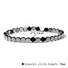 Synthetic Non-magnetic Hematite Beads Stretch Bracelets for Men LS-RL7655-13-1
