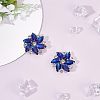 2Pcs Detachable Flower Glass Rhinestone Shoe Decoration AJEW-FG0001-99-5