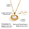 304 Stainless Steel Geometric Pendant Satellite Chain Necklaces for Women TW1524-1-1