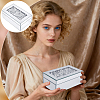 Crushed Diamond Mirrored Jewelry Storage Cases CON-WH0100-22-5