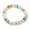 Natural Flower Amazonite Beads Stretch Bracelets BJEW-F380-01-B09-6