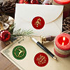 Christmas Theme 6Pcs  Brass Wax Seal Stamp Head AJEW-CP0001-87B-3