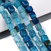 Natural Blue Agate Beads Strands G-Q608-10C-1