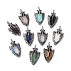 Natural & Synthetic Mixed Gemstone Faceted Big Pendants G-L524-03AS-1