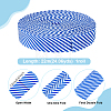 Polyester Stripe Pattern Ribbon OCOR-WH0078-541B-2