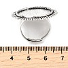 Vintage Adjustable Iron Finger Ring Components Alloy Cabochon Bezel Settings PALLOY-Q300-14AS-NR-4