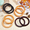   8Pcs 4 Colors Wood Round Ring Shaped Handles Replacement DIY-PH0013-64-3