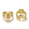 Brass Micro Pave Clear Cubic Zirconia Cuff Rings RJEW-H541-01P-G-1