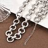 13MM 304 Stainless Steel Ring Link Chain Necklaces NJEW-Z105-03P-2