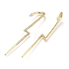 Brass Micro Pave Cubic Zirconia Ear Wrap Crawler Hook Earrings X-EJEW-O097-04G-01-2