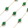 Handmade Round Dyed Natural Malaysia Jade Beaded Chains CHS-P019-08G-E-1
