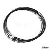 20Pcs Stainless Steel Wire Necklace Cord DIY Jewelry Making TWIR-YW0001-06B-1
