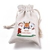 Christmas Cotton Cloth Storage Pouches X-ABAG-M004-02J-3