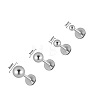 304 Stainless Steel Flat Round Cartilage Earrings WG9004D-07-1