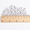 Acrylic Horizontal Hole Letter Beads X-PL37C9308-X-3