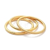 3Pcs Ion Plating(IP) 304 Stainless Steel Plain Band Rings Set RJEW-K244-02G-3