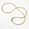 Trendy Men's 304 Stainless Steel Herringbone Chain Necklaces X-NJEW-M074-C-01-2