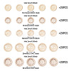 100Pcs 5 Colors 2-Holes Wood Buttons BUTT-TA0001-52-4