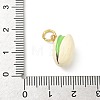 Brass Enamel Pendants KK-H523-01B-G-3