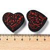 Food Grade Heart with Word Love Silicone Focal Beads SIL-NH0001-01B-3