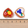 Handmade Heart Lampwork Beads Strands LAMP-P069-04A-07-4