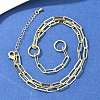 Brass Paperclip Chain Y Lariat Necklaces NJEW-H087-06G-G-2
