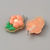 Translucent Resin Pendants RESI-TAC0019-08I-2