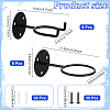 12 Bags 2 Styles Wall Mounted Iron Baseball Storage Holder AJEW-WA0004-06-2