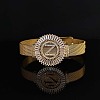 Brass Micro Pave Clear Cubic Zirconia Bangles for Women FS-WGA7409-12-1