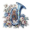 10Pcs 5 Styles Musical Instruments Theme Waterproof PET Stickers Sets DIY-M066-01D-3