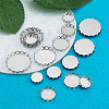 Craftdady 150Pcs 5 Styles 316 Surgical Stainless Steel Lace Edge Bezel Cups STAS-CD0001-09-12