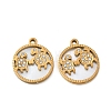 304 Stainless Steel & Natural Shell & Rhinestone Pendants SA-CBA49D2-06G-02-1