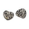Sparkling Acrylic Heart Beads with Rhinestone Embellishment LS-OACR-NH0001-02A-06-2