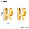 304 Stainless Steel Hoop Earrings STAS-OY016-79G-2