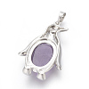 Natural Amethyst Pendants G-L512-A07-3