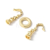 Brass Pave Clear Cubic Zirconia Fold Over Clasps KK-M320-05G-2