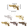 60Pcs 5 Colors Zinc Alloy Revolving Pistol Necklace Pendants FIND-SC0001-99-2