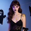 Halloween Brass Ghost Pendant Necklaces for Women FS-WG65C6E-01-5