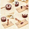 Brass Wax Seal Stamp with Rosewood Handle AJEW-WH0412-0362-3