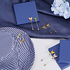 8Pcs Butterfly Brass & Alloy Enamel & Glass Beads Brooches JEWB-GO00005-4