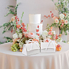 Wedding Paper Candy Gift Packaging Boxes with Polyester Ribbon and PVC Bead Chain CON-WH0089-68-6