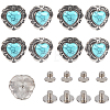 8 Bags Alloy Decorative Rivets BUTT-CP0001-21-7