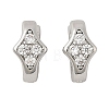 Brass Micro Pave Clear Cubic Zirconia Fold Over Clasps KK-U056-10P-1