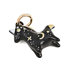 Spray Painted Brass Pendants KK-D256-02B-2