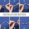 4Pcs Locking Double Brass Bead Tips KK-YW0004-62P-5