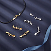 Unicraftale 40Pcs 2 Colors 304 Stainless Steel Lobster Claw Clasps with Cord Ends STAS-UN0047-75-2