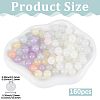 160Pcs Transparent Glass UV Reactive Beads DGLA-PA0001-10A-2
