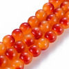 Spray Painted Glass Beads Strands GGLA-S058-001E-02-1